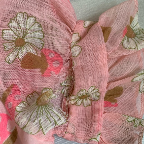Vintage Early 60’s Holliday Toronto Neon Pink Mushroom Girls Pink Ruffle Dress - Picture 11 of 16